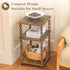 Fultyle Side Table, Small End Table with Storage Shelf, Modern Bedside Table Night Stand for Living Room, Bedroom