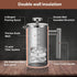 Small French Press Coffee Maker, Double-Wall Insulated, Stainless Steel, 350ML, 12 OZ, Includes 2 Extra Filters