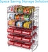 Atlantic Gravity-Fed Compact Double Canrack, Kitchen Organizer, Durable Steel, Silver