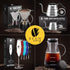 Bean Envy Pour Over Coffee Maker - 5 Cup Borosilicate Glass Carafe with Rust Resistant Stainless Steel Filter