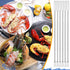 Yaomiao 40 Set 6.8 Inch Pcs Stainless Steel Seafood Forks Silver Crab Forks Seafood Tools Crab Legs Utensils Picks
