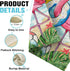 Welcome Summer Flamingo Decorative Garden Flag: Beach Coastal Swim Ring Tropical Palm Leaves 12x18 Inch