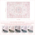 5x7 LIVEBOX Pink Washable Area Rug - Large Vintage Tribal Living Room Non-Slip Indoor Carpet for Bedroom, Low-Pile