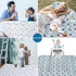 2 Pack 46" 42" Splat Mat for Under High Chair & Arts & Eating Mess, Waterproof Baby Playtime Anti-Slip High Chair Mat