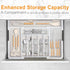 Homecor Silverware Organizer for Kitchen Drawers, Expandable Utensil Organizer & Knife Block, BPA Free Storage