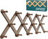14 27"10", OROPY Wood Accordion Wall Hanger, Expandable Coat Rack Wall Mount with Pegs, Expanding Hat Rack for Wall, X