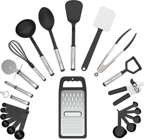LDC Lux Decor 23 Pieces Kitchen Utensils Set, Non-Stick and Heat Resistant Cooking Tools and Gadgets