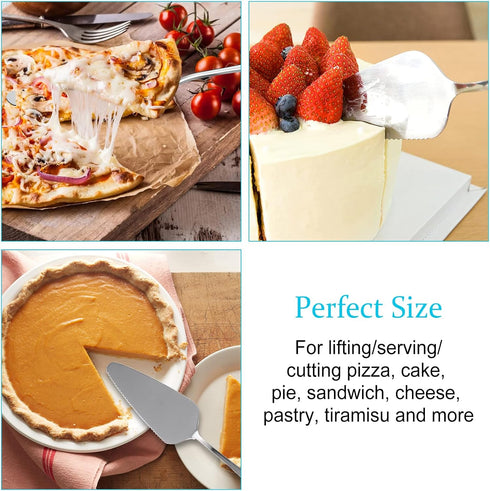 5 Pcs Pie Server Set, Stainless Steel Cake Cutter, Pizza Spatula Serving Utensils for Cutting Pizza, Cake, Dessert