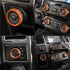 Air Conditioner Switch & Trailer & 4WD Knob Trim for Ford F150 XLT 2016-2019, Orange Aluminum, 6pcs