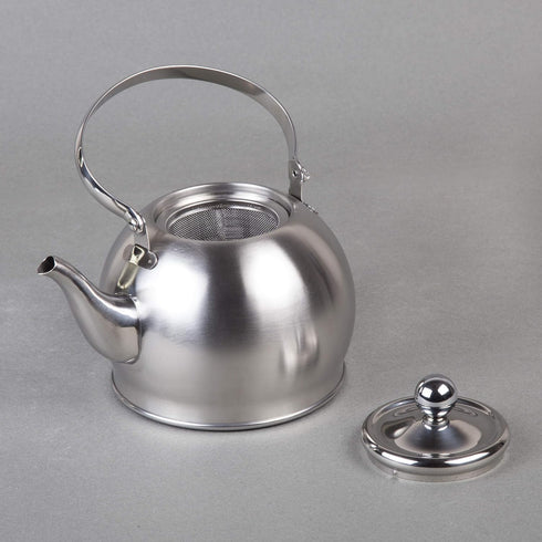 Creative Home Royal Tea 1.0 Quart Stainless Steel Stovetop Tea Kettle with Removable Infuser Basket