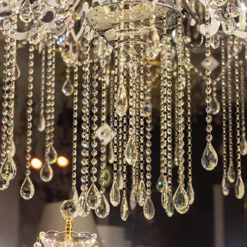 K9 10 Pack 38mm PATIKIL Crystal Pendants Teardrop Beads, Chandelier Prisms Parts Hanging Beads DIY Lamp for Arts Crafts