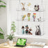 3-Tier Tlence Hanging Clear Plant Shelves, Acrylic Window Flower Display Shelf, Height Adjustable Indoor Wall Plant