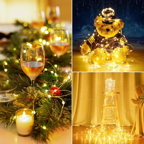 4Pack 80FT 240LED 8 Fairy Lights Battery Operated with Remote & Timer | Modes Twinkle String Lights Battery Powered