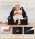 Foryoomi 2-in-1 Kids Couch, Soft Toddler Couch Fold Out with Blanket, Chair Comfy, Foldable Convertible Plush Sofa