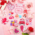 12 Pieces Valentine s Day Refrigerator Magnets, Decorative Stickers for Love Heart, Cupid, Locker - Red Lips