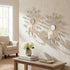 Set 2 Crystal Rhinestone Wall Candle Sconces of Bling Diamond Metal Sunburst Candle Holders Iron Decorative Wall