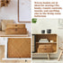 Set of 4 Seagrass Baskets with Lid - Decorative Storage Boxes with Lids for Shelf, Closet, Bedroom (Brown)