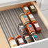 YouCopia SpiceLiner Spice Rack Drawer Organizer, Universal Fit 10’ Roll, Gray