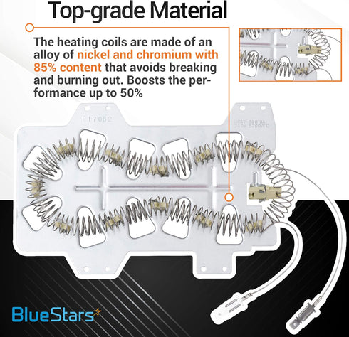 BlueStars Samsung Dryer Heating Element DC47-00019A, DC96-00887A, DC47-00016A, DC47-00018A, DC32-00007A for