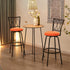 4PCS 13-16 Inch Deisy Dee Round Bar Stool Seat Covers Stretch Round Chair Covers for Stool Chair (Orange)