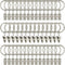 44 Pack Metal Curtain Rings with Clips, Drapery Clips for 6/8 in Curtain Rod, Matte Silver