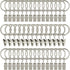 44 Pack Metal Curtain Rings with Clips, Drapery Clips for 6/8 in Curtain Rod, Matte Silver
