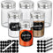 Segarty Glass Spice Jars Set, 6 Pack 3oz with Labels and Chalk Marker, Empty Spice Containers