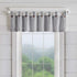 Elrene Home Fashions Tucker Ticking Stripe Window Valance for Kitchen or Bathroom, 60" x 15", Black