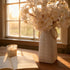 8.66 inch Vaseking Elegant White Petite Vase, Ceramic Modern Minimalism Geometric Texture Purse Vase with Hanging Rope
