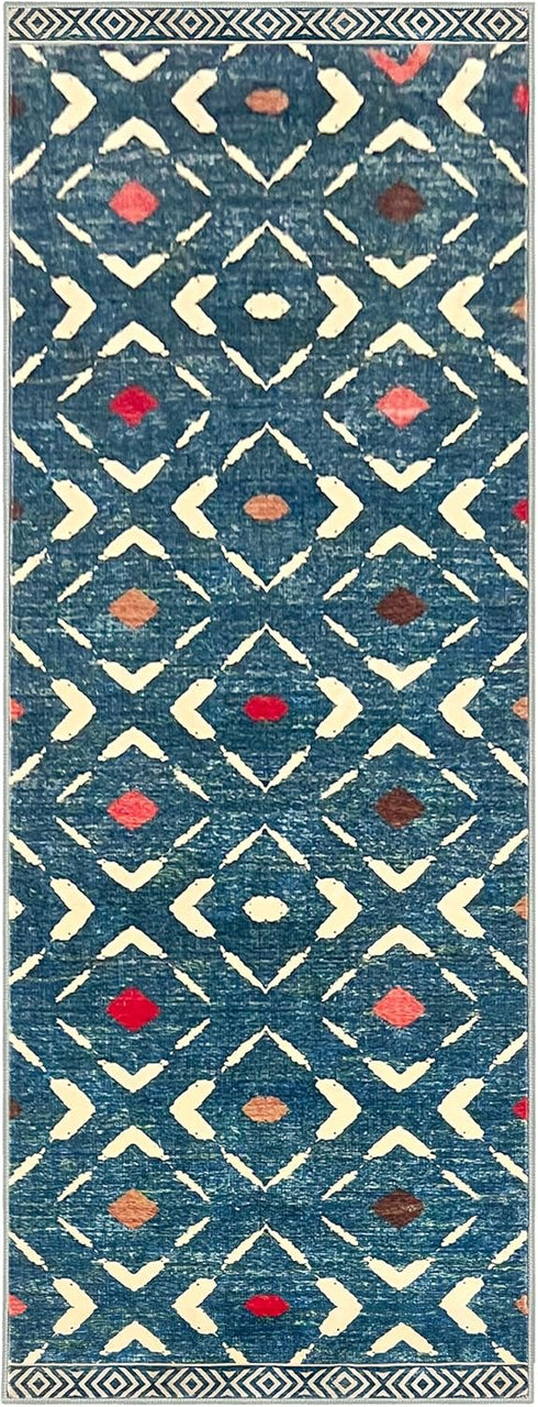 2x6 KILOCOCO Kitchen Runner Rug Washable Runner Rug Soft Hallway Runners Non Slip Printed Distressed Laundry Room Rugs