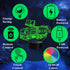 3D 16 4 Dimmable, Garbage Truck Night Light, Garbage Truck Gifts, Illusion Lamp with Remote Control, RGB Colors