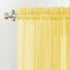 No. 918 Erica Crushed Sheer Voile Curtain Panel, 51" x 95", Yellow Rod Pocket