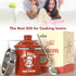 15OZ PGYARD Mini Bacon Grease Saver With Strainer - Enamel Grease Container, Farmhouse Bacon Grease Keeper For Kitchen