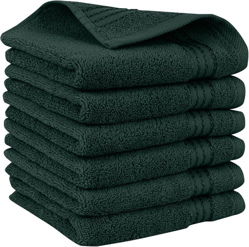 Elegant Comfort Premium Turkish Cotton 6 Pack Washcloths Set - 13 x