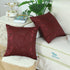 CaliTime 18 x 18 Inches Throw Pillow Covers Pack of 2, Modern Geometric Accent Cushion Cases in Burgundy