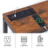 Nouva 70 Inch Narrow Console Table with Outlet, Sofa Table with Charging Station, Behind Couch Table with Metal Frame
