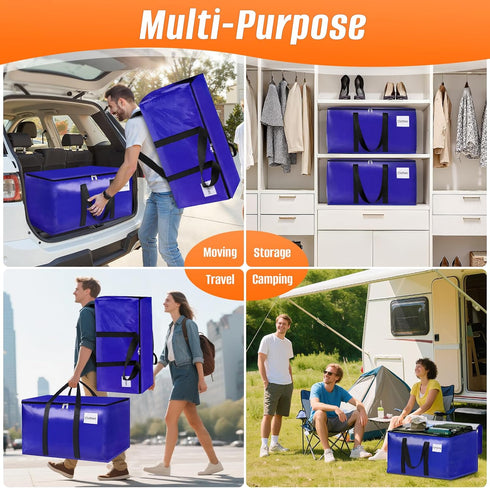 8-Pack Backpack 20 Gallons-76 FabSpace Moving Bags with Straps & Carry Handles, L Heavy Duty Storage Totes for Space