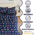 Set Set Set 2 Yibeizi Car Kids Comforter for Boys Twin, Cute Reversible Quilted Navy Blue Printed Construction Toddler