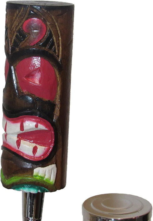 Kool Collectibles Hand Carved Wooden Tiki Beer Tap Handle for Sports Bar Kegerator Breweriana