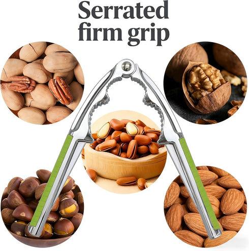 YOFAN Green Walnut Cracker Tool, Nutcrackers, Metal Nut Shell Openers, Nut Shell Breakers Crackers, Kitchen Tools