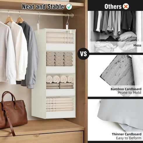 4-Shelf Closet Closet 1-Pack GRANNY SAYS Hanging Organizer, Hanging Shelves, Hanging Storage Organizers, Organization