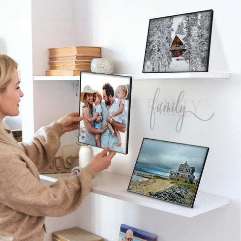 MANTELLO ESSENTIALS 8.5 x 11 Picture Frame 6 PACK, Front Loading Frames for Pictures, Documents, Certificates