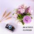 Meyerascal Artificial Potted Flowers, Small Ceramic Vase Fake Flower Plants Desktop Decoration Indoor for Home