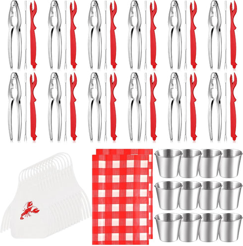 Mepase 62 Pcs Seafood Tools Set Nut Cracker Set Crab Crackers, Crab