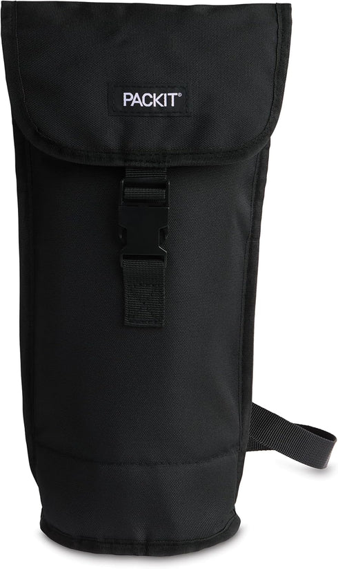 PackIt Freezable Wine, Black Bag, Large