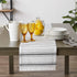 DII Zig Dobby Tabletop Collection, White Cotton Table Runner with Embellished Stripe, 14x108, Black