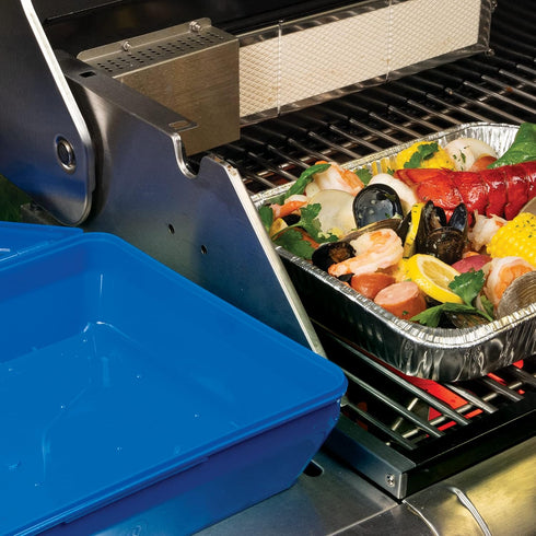 Mr. Bar-B-Q Cook, Carry & Serve Tray for Easy Indoor and Outdoor Serving with Clear Removable Top