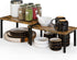 Simple Houseware Expandable Counter Shelf in Rustic Brown