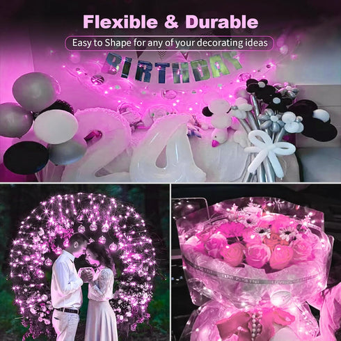 Adamonda 20 Pack Operated,20 LED Fairy Lights Battery LED Waterproof Mini Twinkle String Lights for Wedding Valentine's