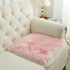 2 (1.6ft 1.6ft) Softlife Pink Faux Fur Sheepskin Chair Cover PCs Seat Cushion Pad Super Soft Area Rugs for Living